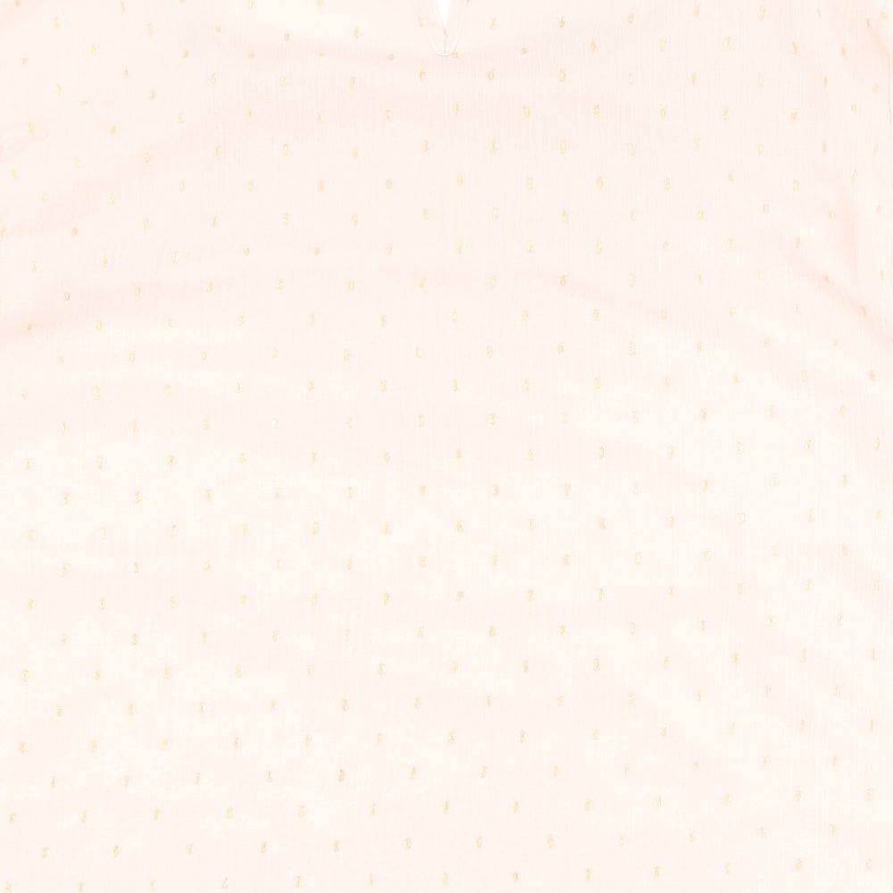 Dorothy Perkins Womens Pink  Polyester Basic  Size 18 Round Neck