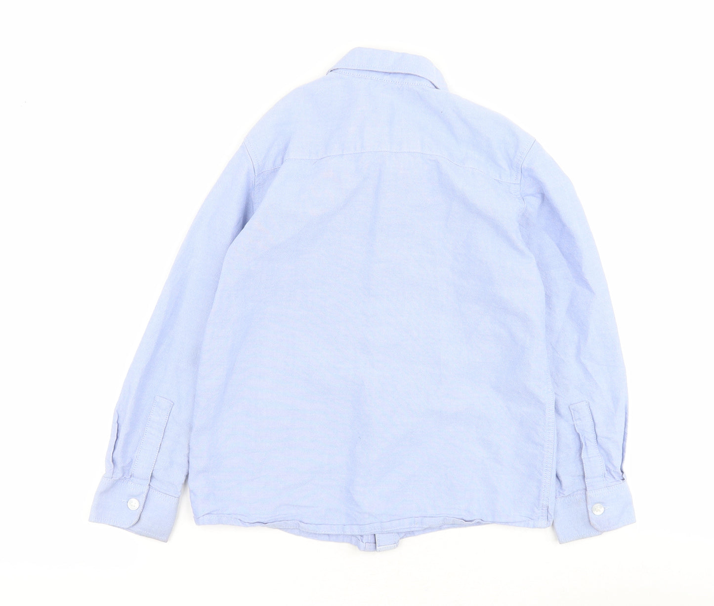 H&M Boys Blue  Cotton Basic Button-Up Size 7-8 Years Collared Button