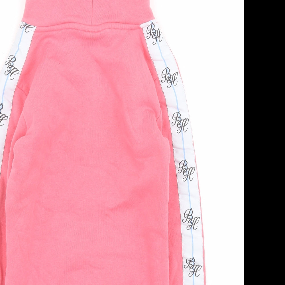 Beck & Hershey Girls Pink  Cotton Pullover Hoodie Size 10-11 Years  Pullover