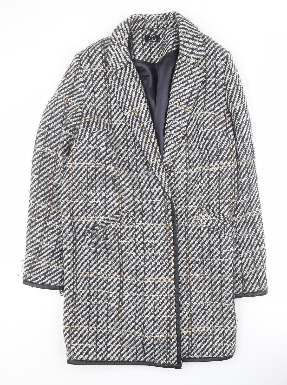 F&F Womens Multicoloured   Overcoat Coat Size 12  Snap