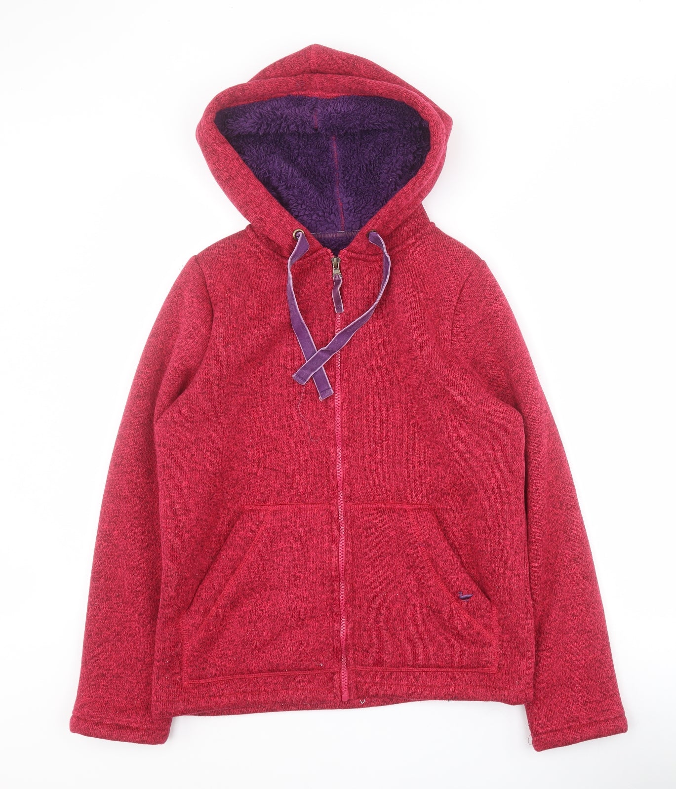Country Rose Womens Pink  100% Polyester Full Zip Hoodie Size S  Zip