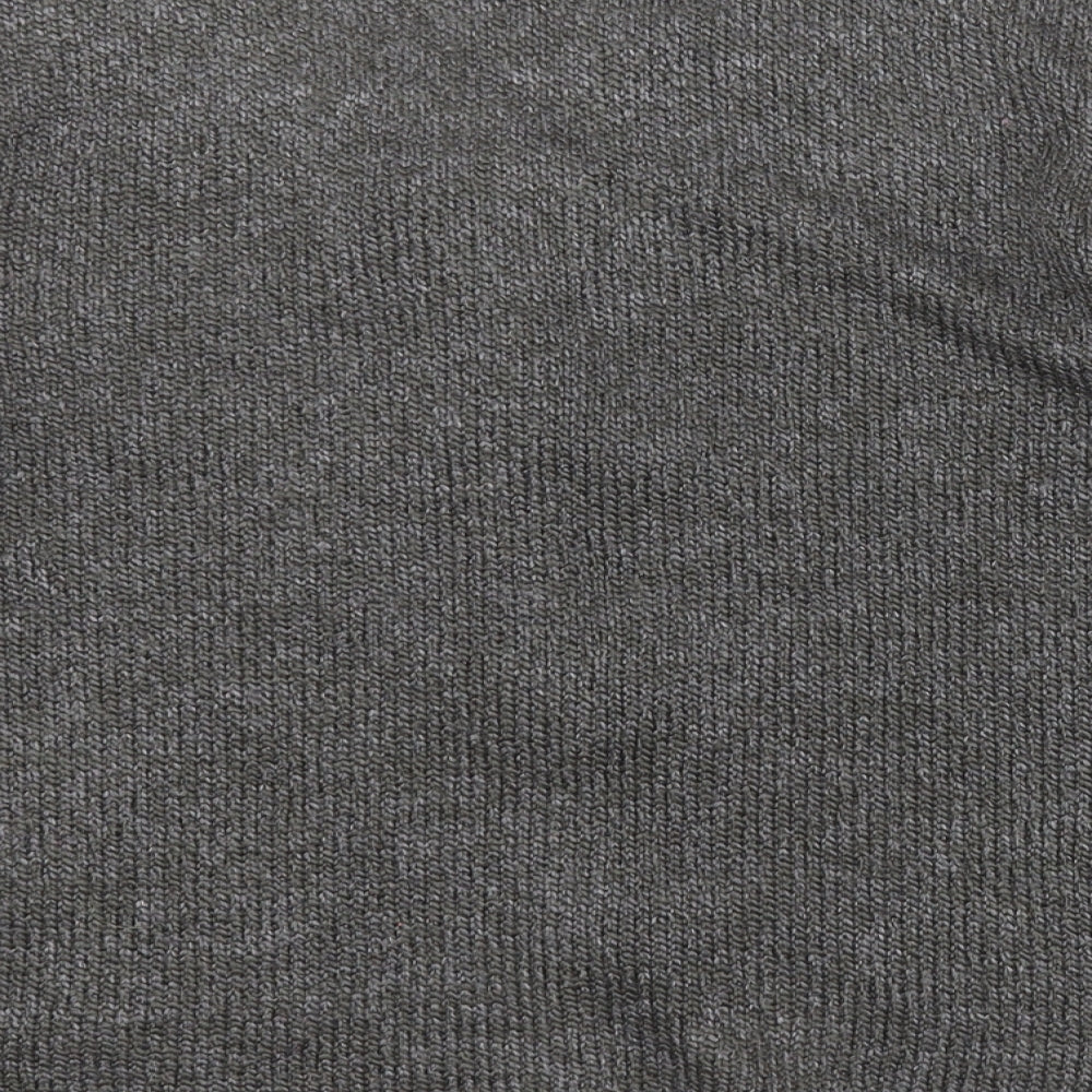 Marks and Spencer Womens Grey Round Neck  Acrylic Cardigan Jumper Size M