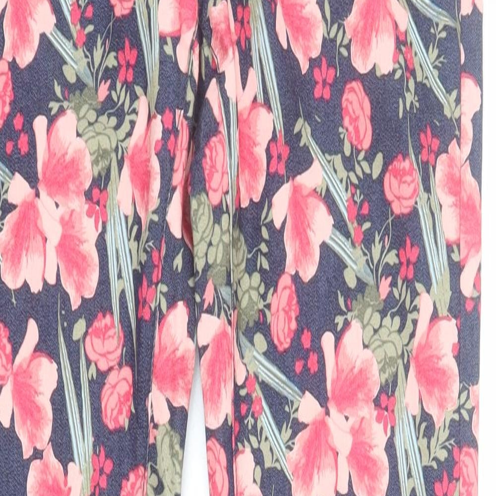 ESMARA Womens Multicoloured Floral Cotton Skinny Jeans Size 8 L31 in Regular Zip