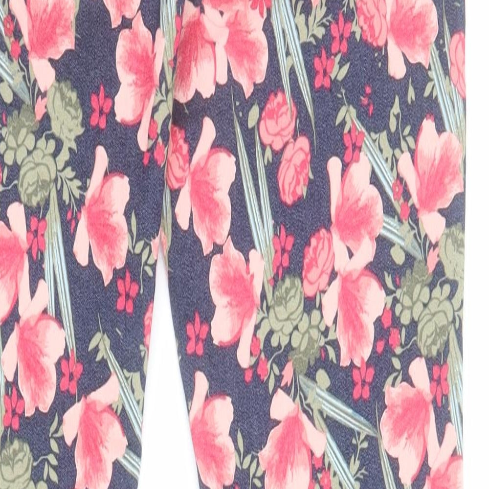 ESMARA Womens Multicoloured Floral Cotton Skinny Jeans Size 8 L31 in Regular Zip