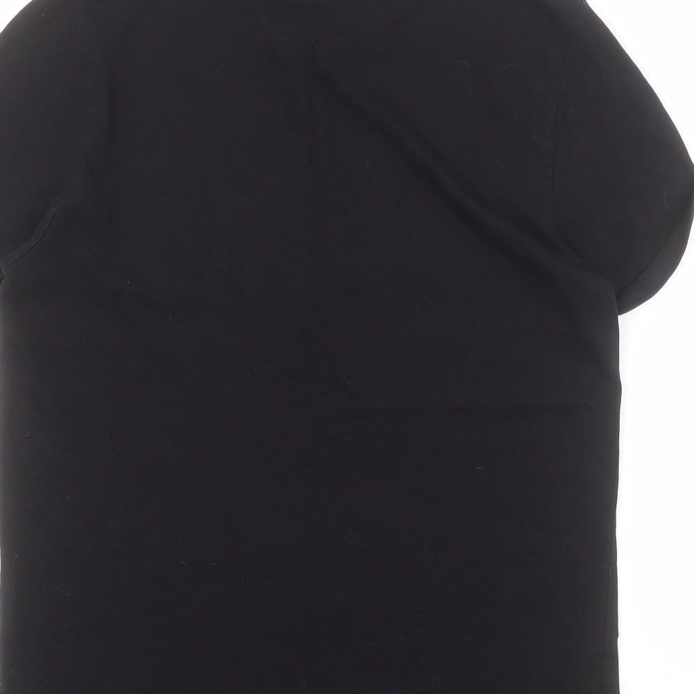 ASOS Womens Black  100% Cotton Cropped T-Shirt Size M Crew Neck