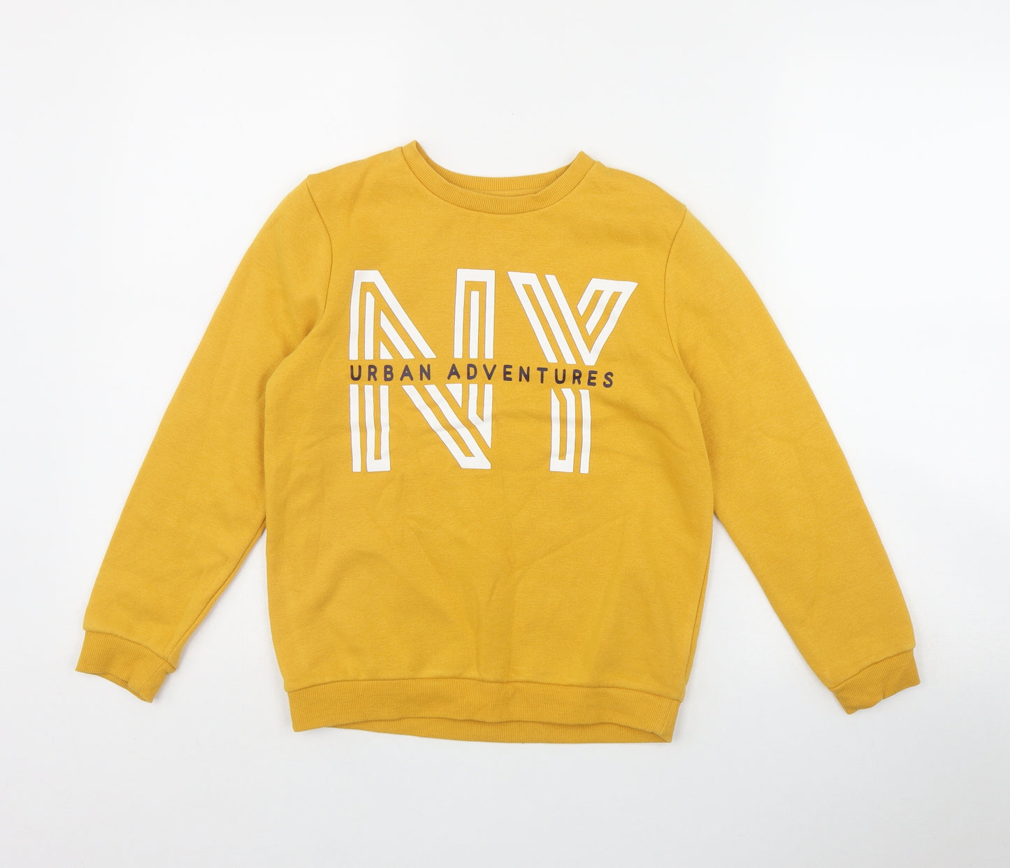 Primark Boys Yellow  Cotton Pullover Sweatshirt Size 8-9 Years  Pullover
