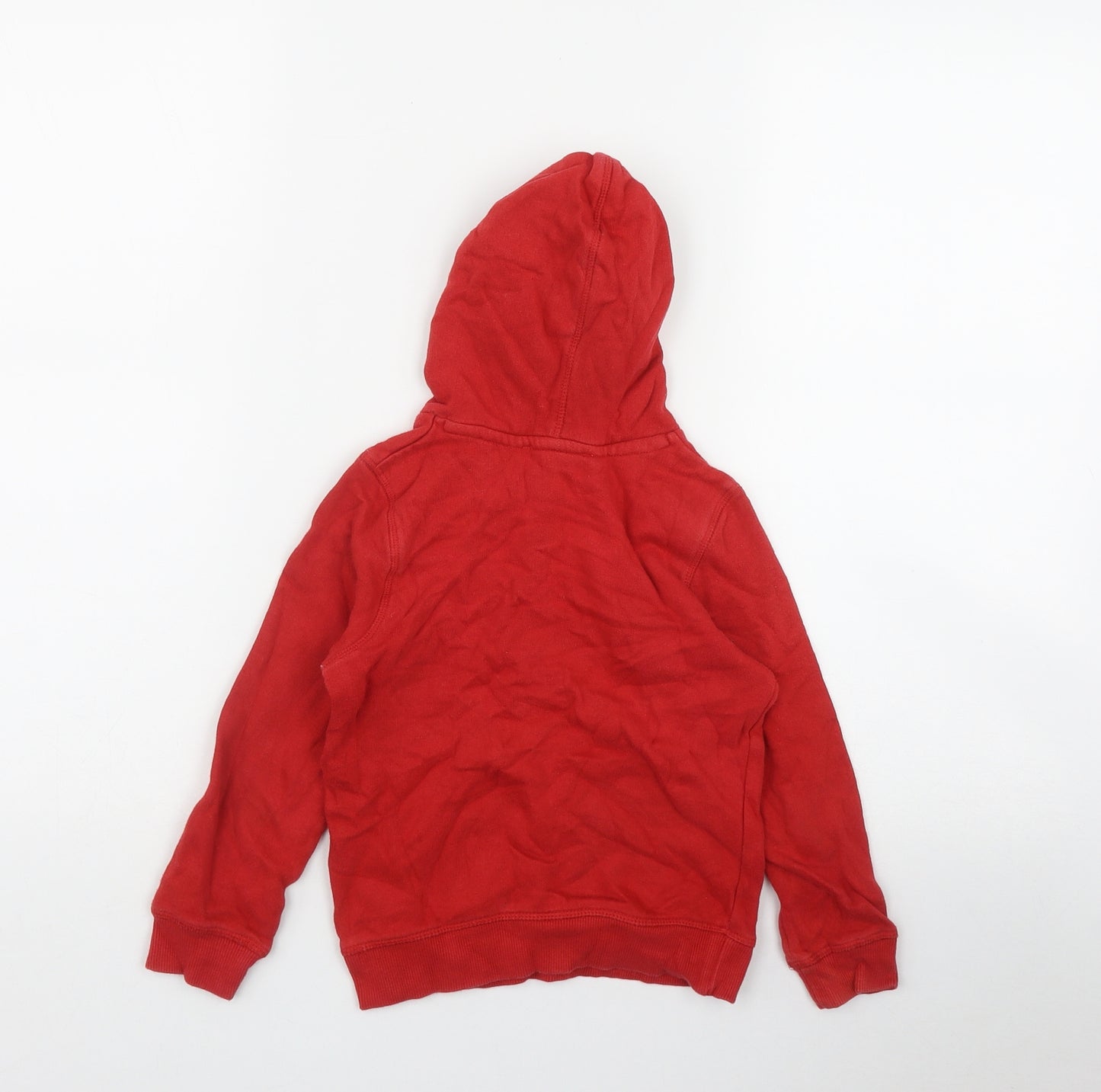 La Redoute Boys Red  Cotton Pullover Hoodie Size 3-4 Years  Pullover