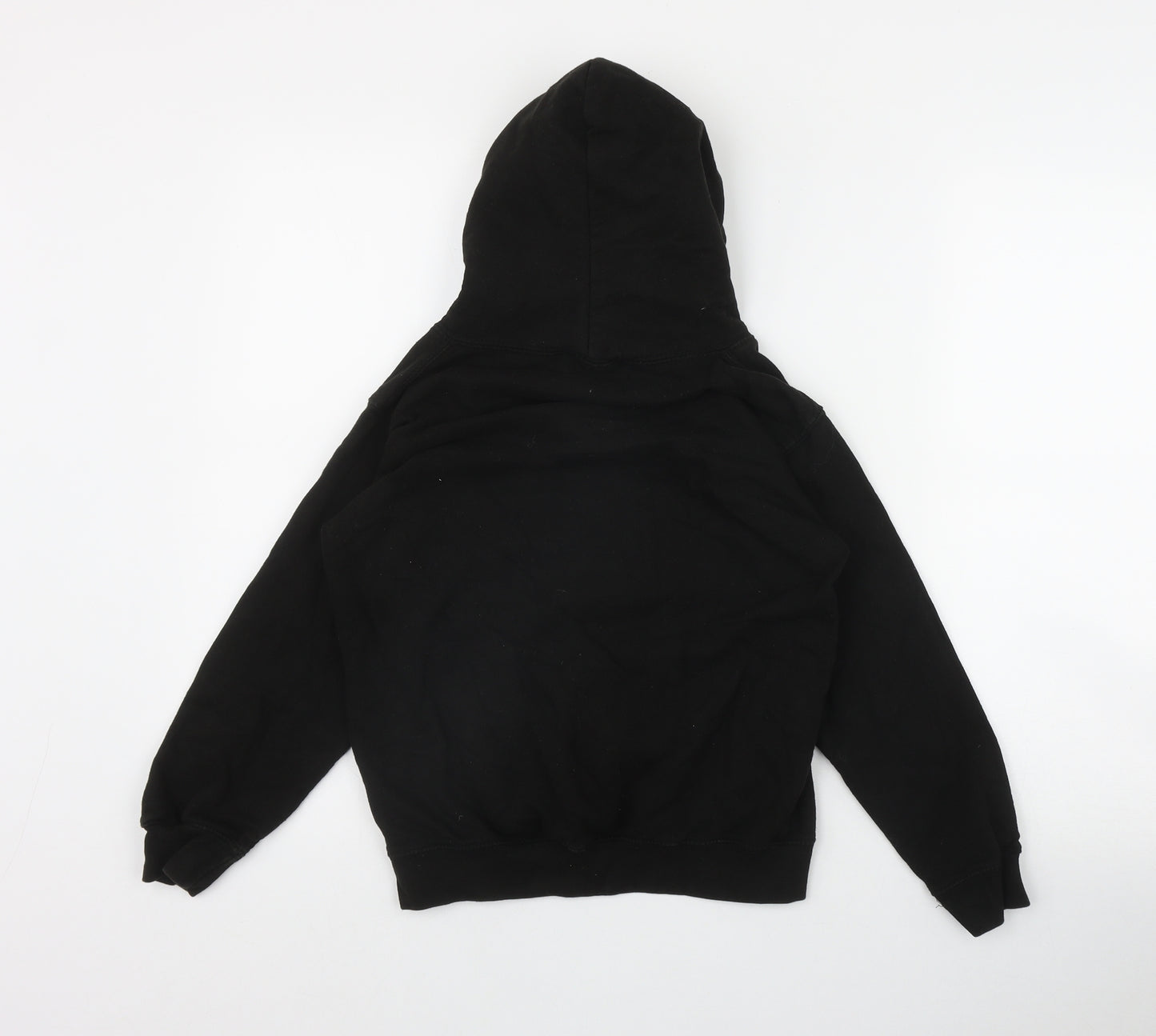Awdis Boys Black  Cotton Pullover Hoodie Size 9-10 Years  Pullover