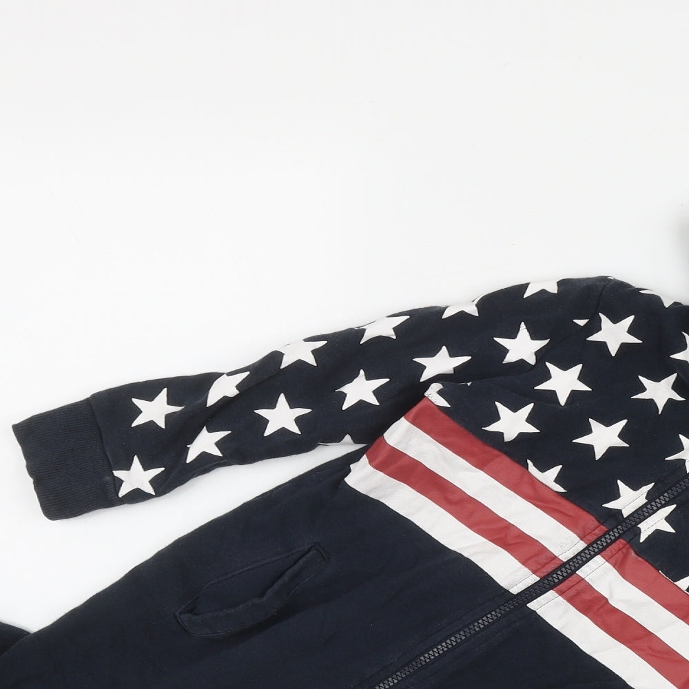 H&M Boys Blue Solid Polyester  One Piece Size 5-6 Years  Zip