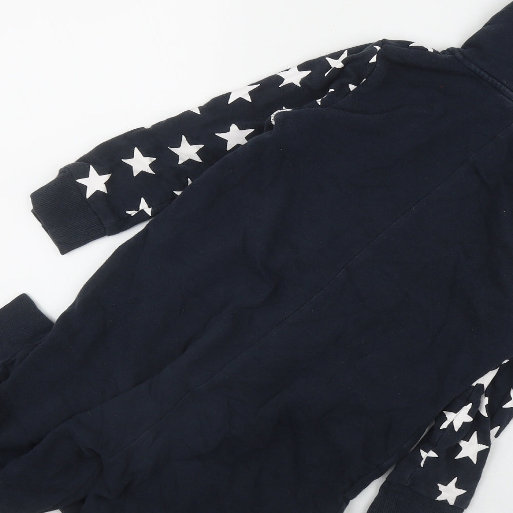 H&M Boys Blue Solid Polyester  One Piece Size 5-6 Years  Zip