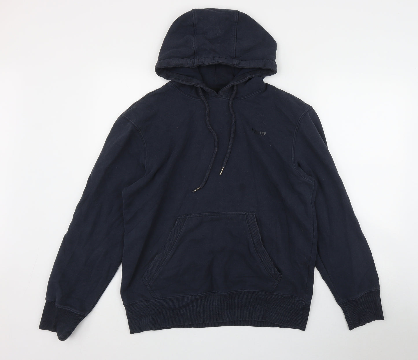 Firetrap Mens Blue  Cotton Pullover Hoodie Size L