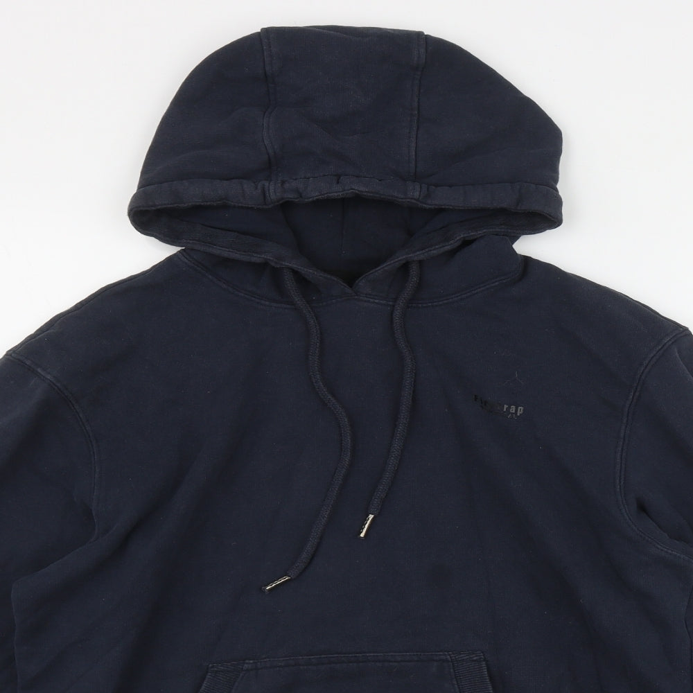 Firetrap Mens Blue  Cotton Pullover Hoodie Size L