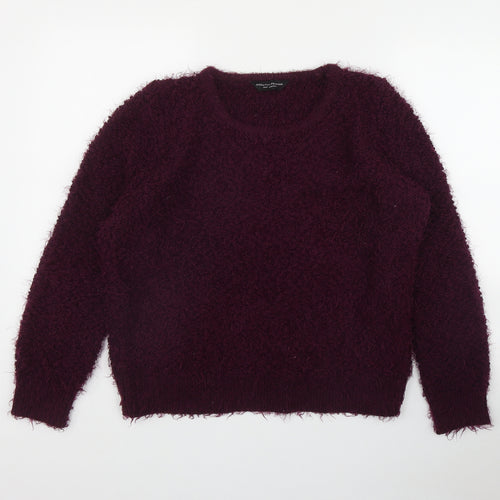 Dorothy Perkins Womens Purple Round Neck  Polyester Pullover Jumper Size 16