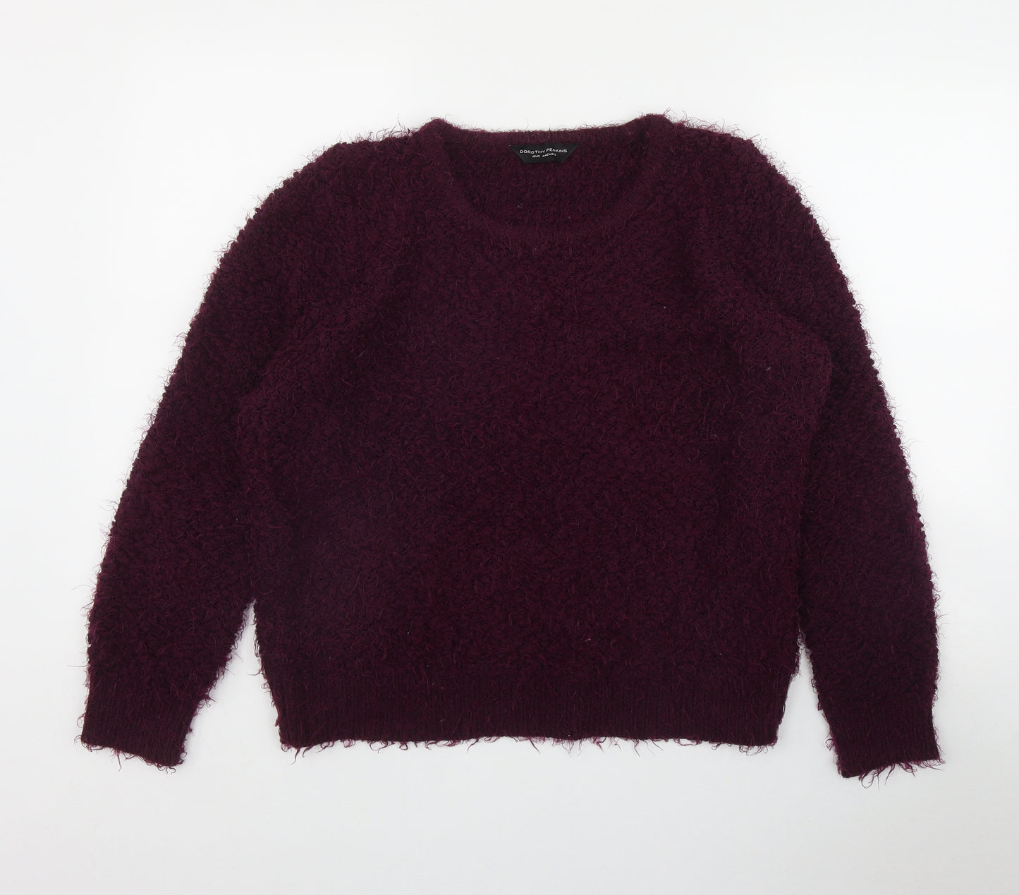 Dorothy Perkins Womens Purple Round Neck  Polyester Pullover Jumper Size 16