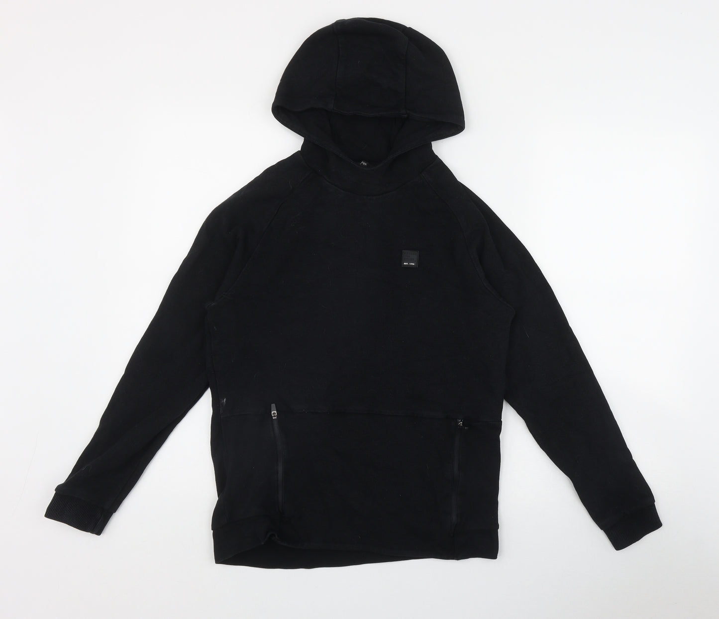 George Boys Black  Cotton Pullover Hoodie Size 13-14 Years  Pullover