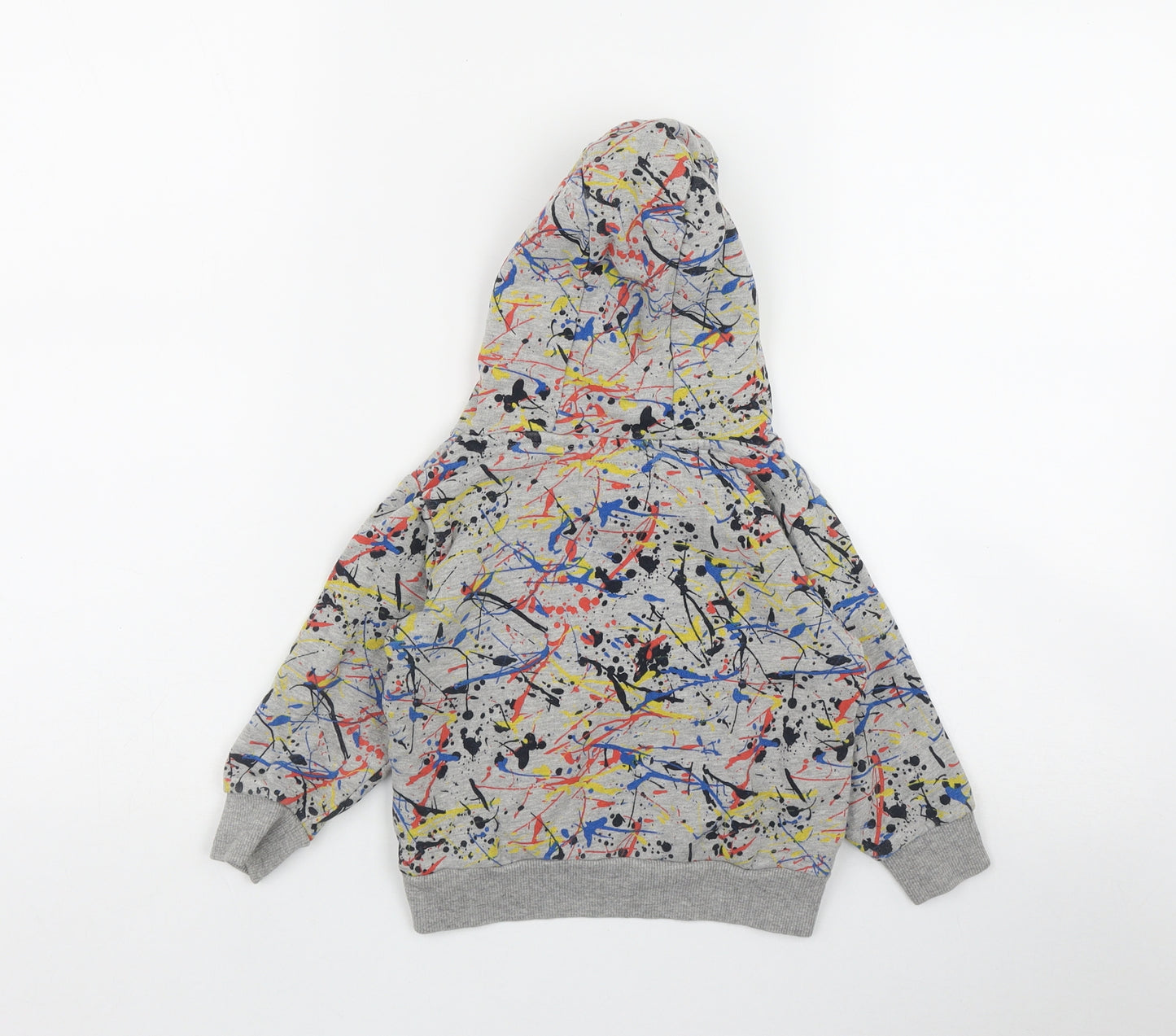 NEXT Boys Grey  Cotton Pullover Jumper Size 18-24 Months  Pullover - Paint Splatter