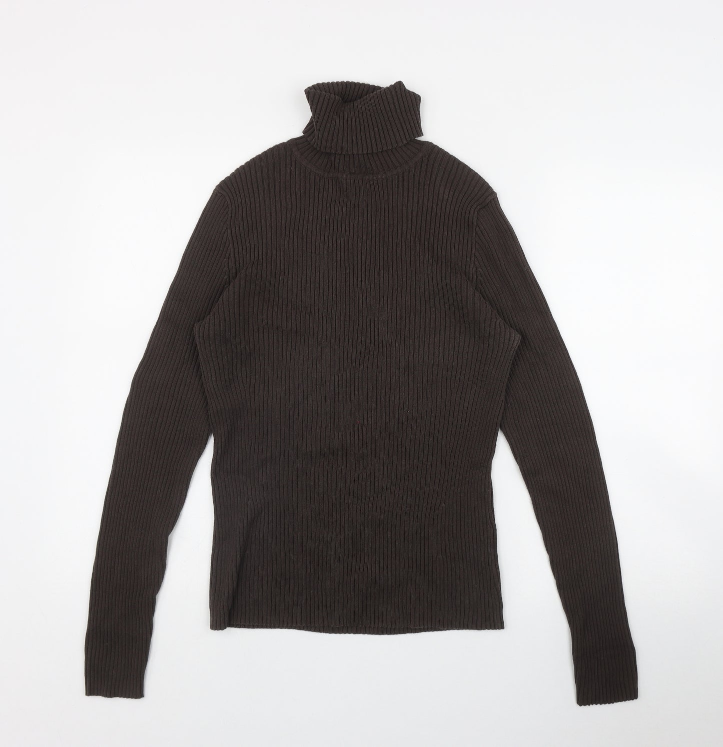 Gap Mens Brown Roll Neck  Cotton Pullover Jumper Size L