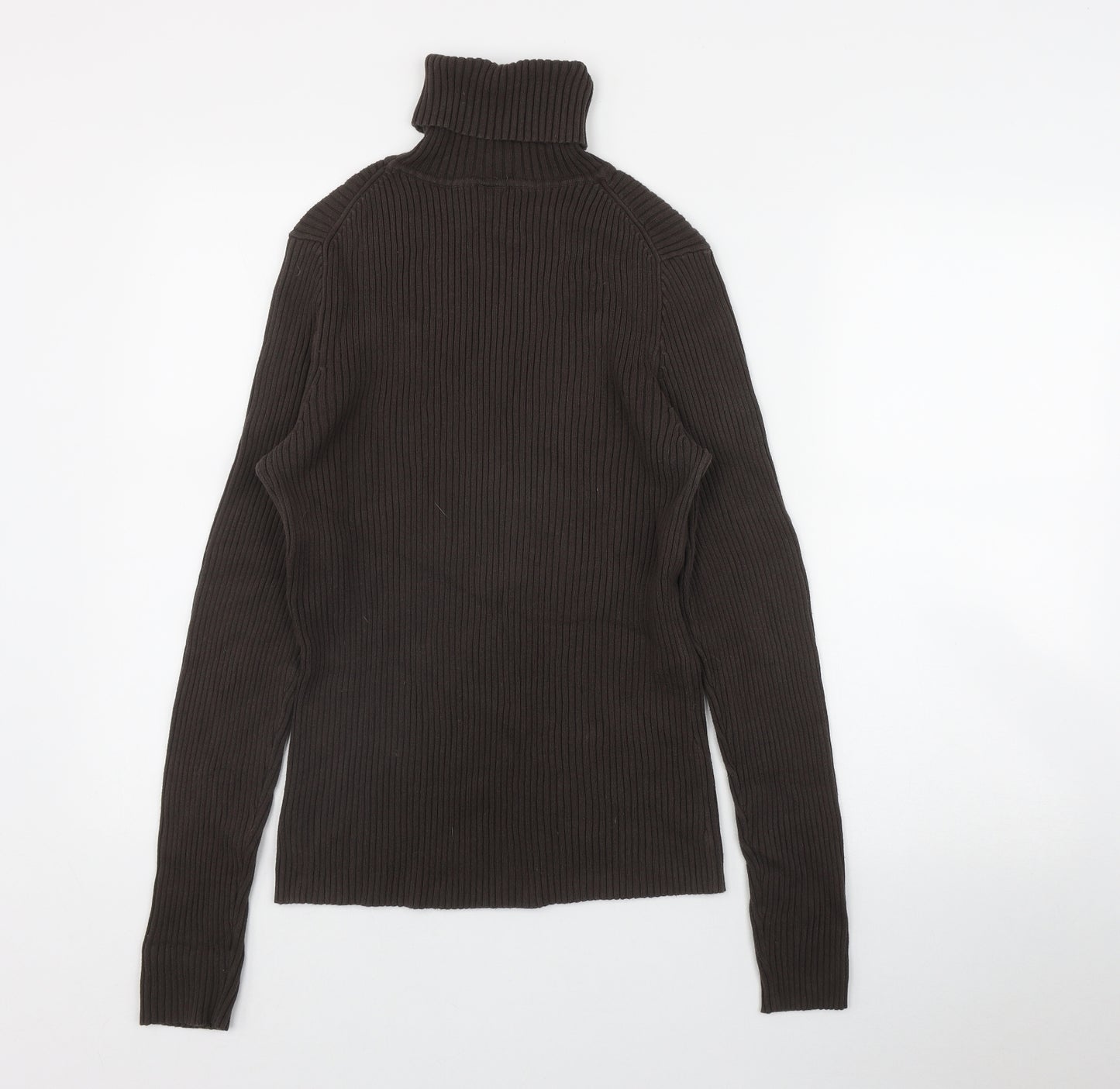 Gap Mens Brown Roll Neck  Cotton Pullover Jumper Size L