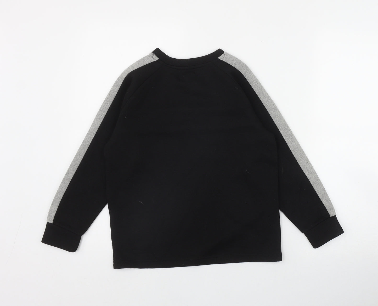 NEXT Boys Black Colourblock Polyester Pullover Sweatshirt Size 8 Years  Pullover
