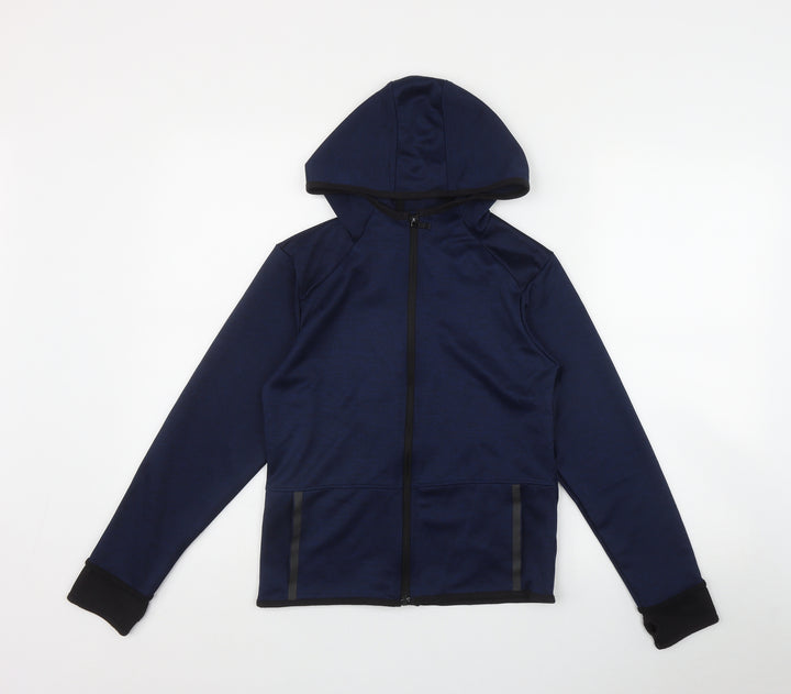 Urban Outlaws Boys Blue  Polyester Full Zip Hoodie Size 9-10 Years  Zip