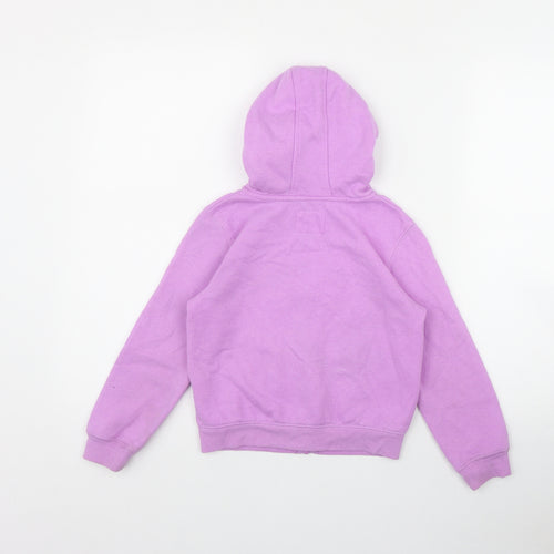 Young Dimension Girls Purple  Polyester Full Zip Hoodie Size 7-8 Years  Zip - Star
