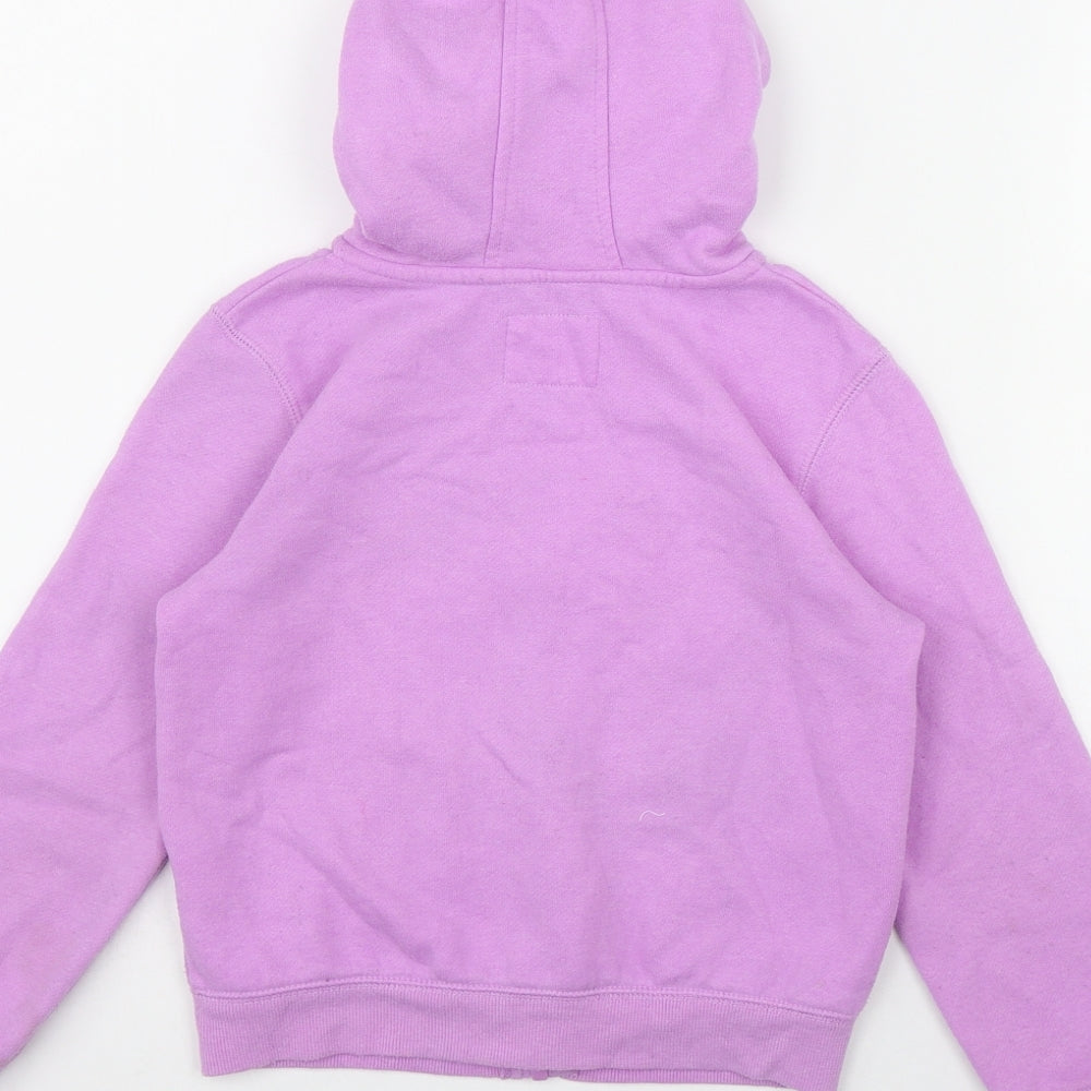Young Dimension Girls Purple  Polyester Full Zip Hoodie Size 7-8 Years  Zip - Star