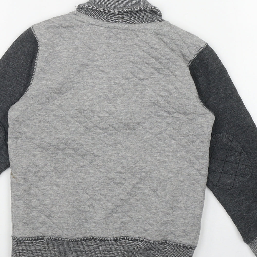 George Boys Grey V-Neck  Cotton Cardigan Jumper Size 3-4 Years  Button