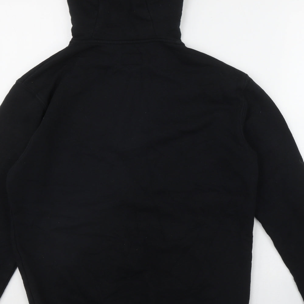 F&F Mens Black  Cotton Full Zip Hoodie Size S