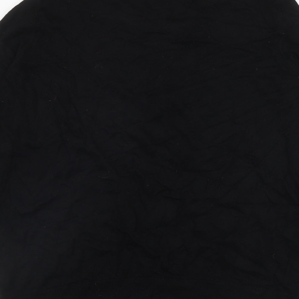 TU Womens Black Round Neck  Cotton Cardigan Jumper Size 18