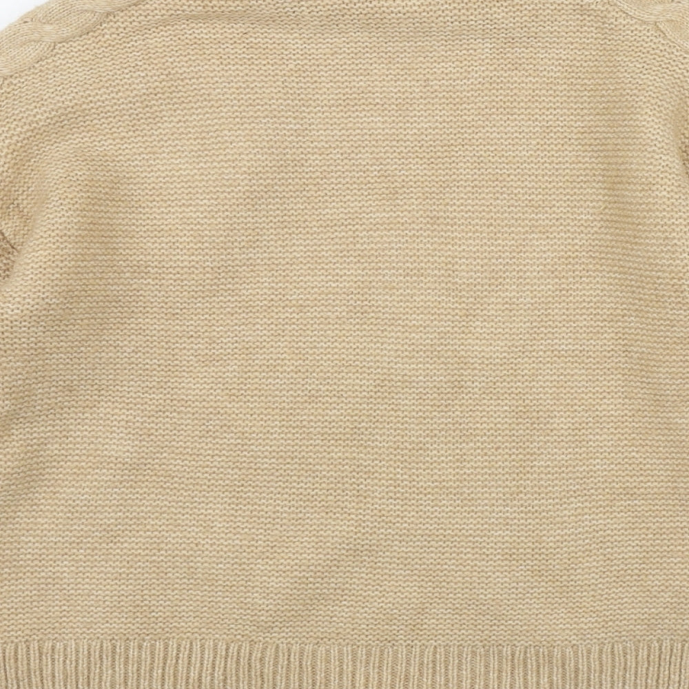 Primark Womens Beige Roll Neck  Polyester Pullover Jumper Size 6