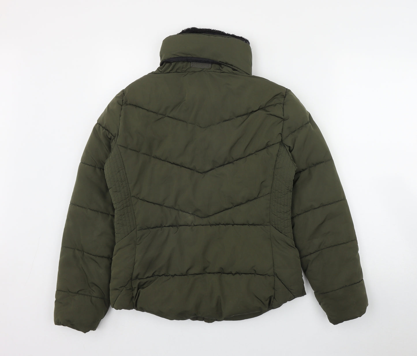 Papaya Womens Green   Puffer Jacket Jacket Size 8  Zip