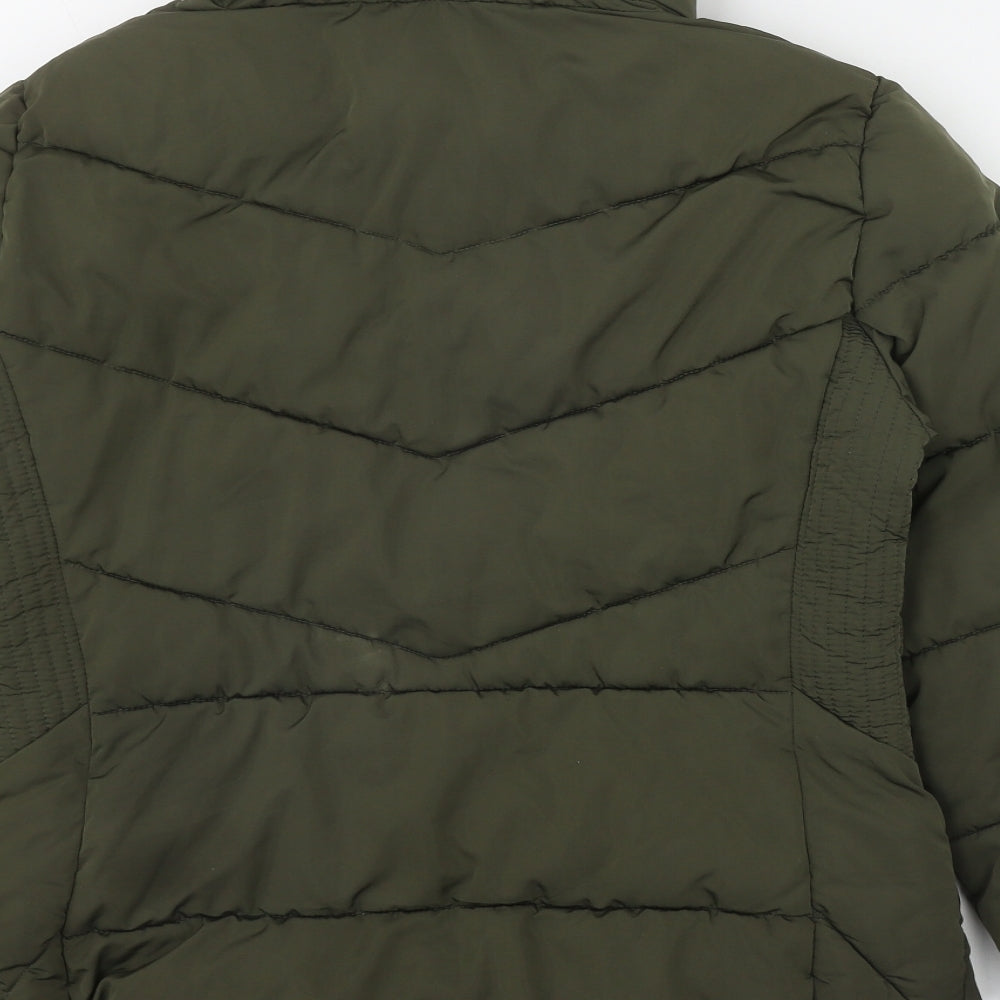 Papaya Womens Green   Puffer Jacket Jacket Size 8  Zip