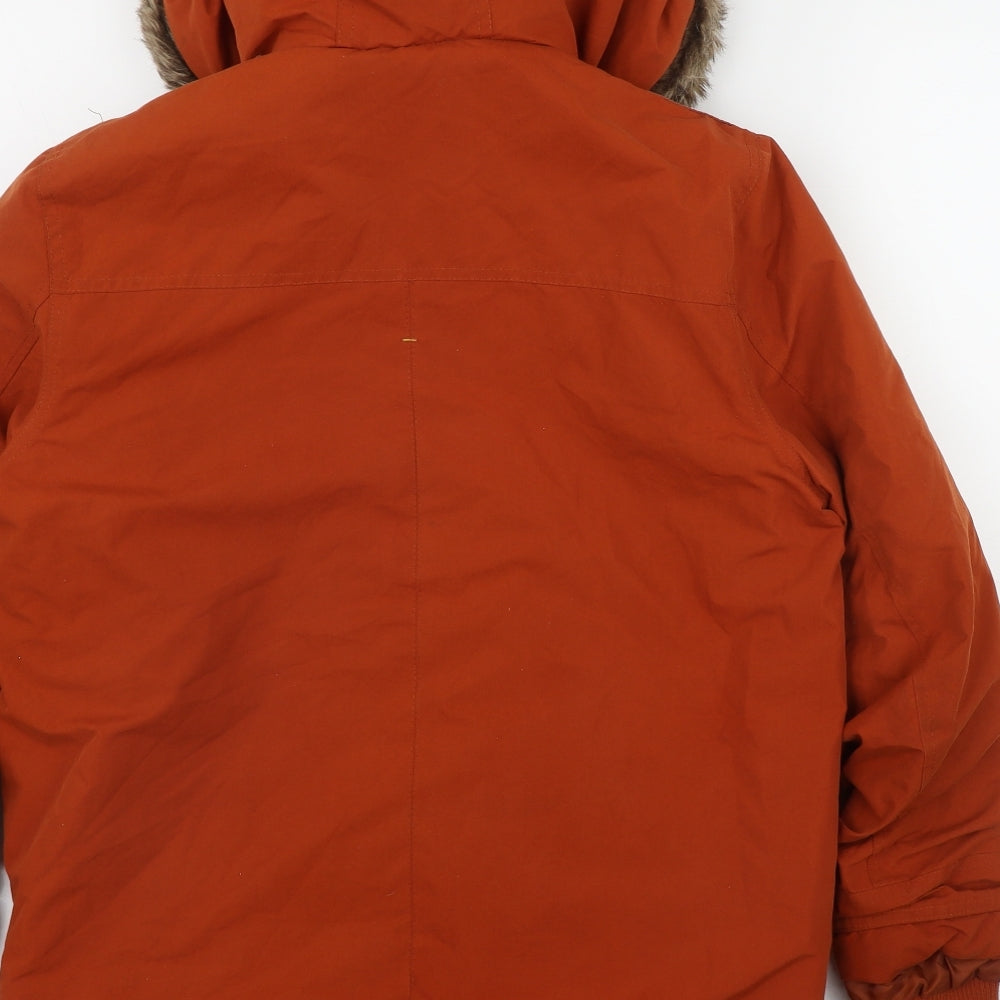 Matalan Boys Orange   Parka Coat Size 12 Years  Zip