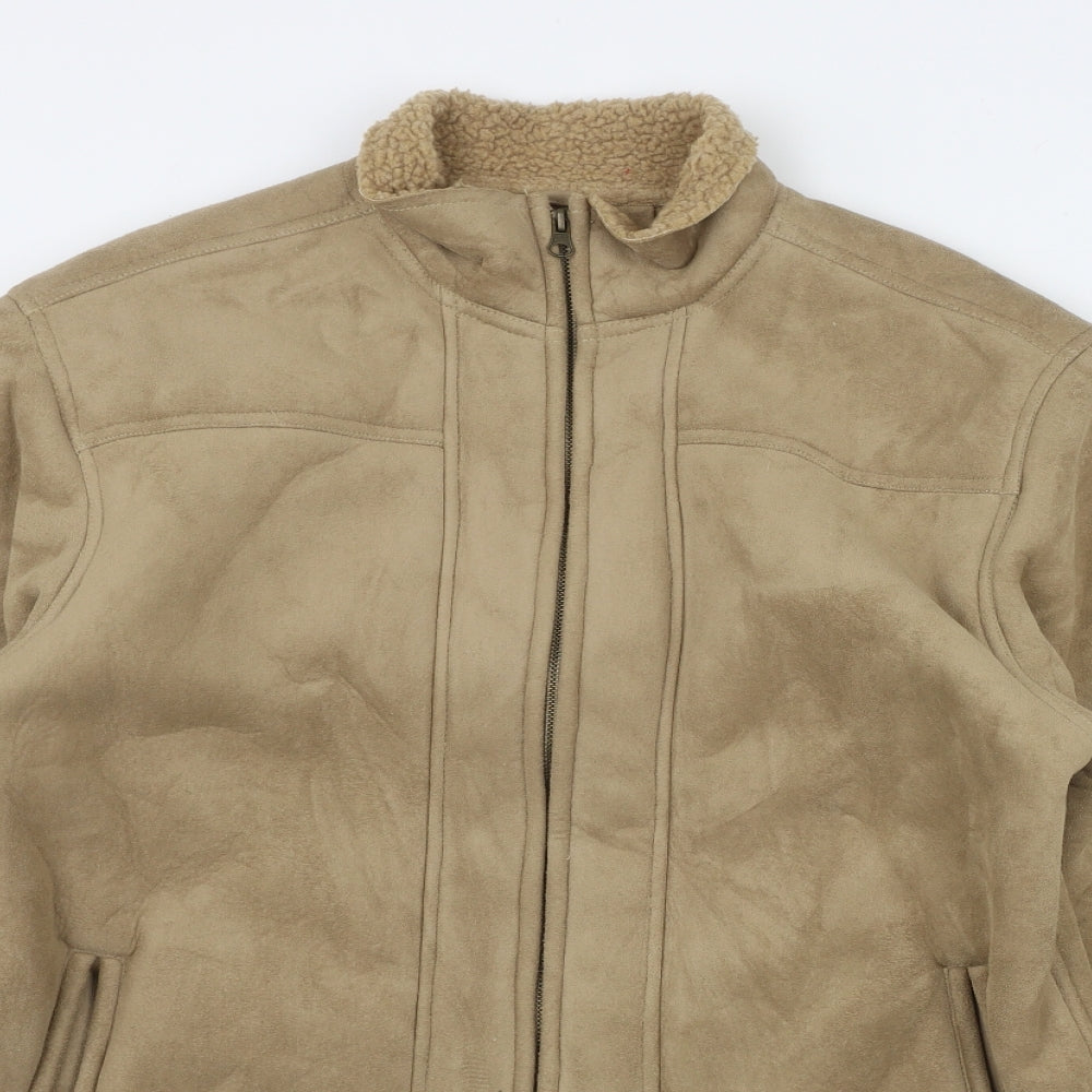 F&F Mens Beige   Jacket  Size M  Zip