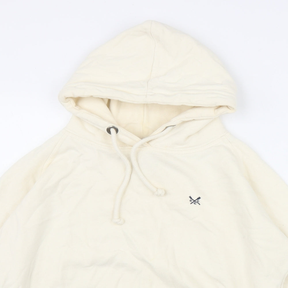Crew Clothing Womens Ivory  Cotton Pullover Hoodie Size 14  Pullover