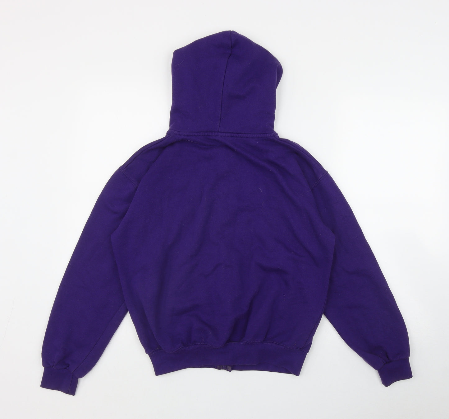 Pursa Womens Purple  Cotton Full Zip Hoodie Size S  Zip