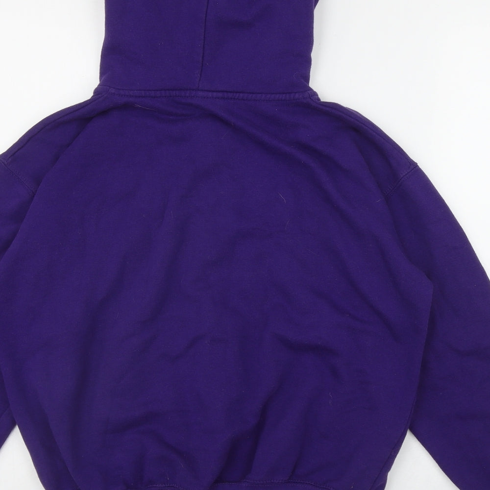 Pursa Womens Purple  Cotton Full Zip Hoodie Size S  Zip