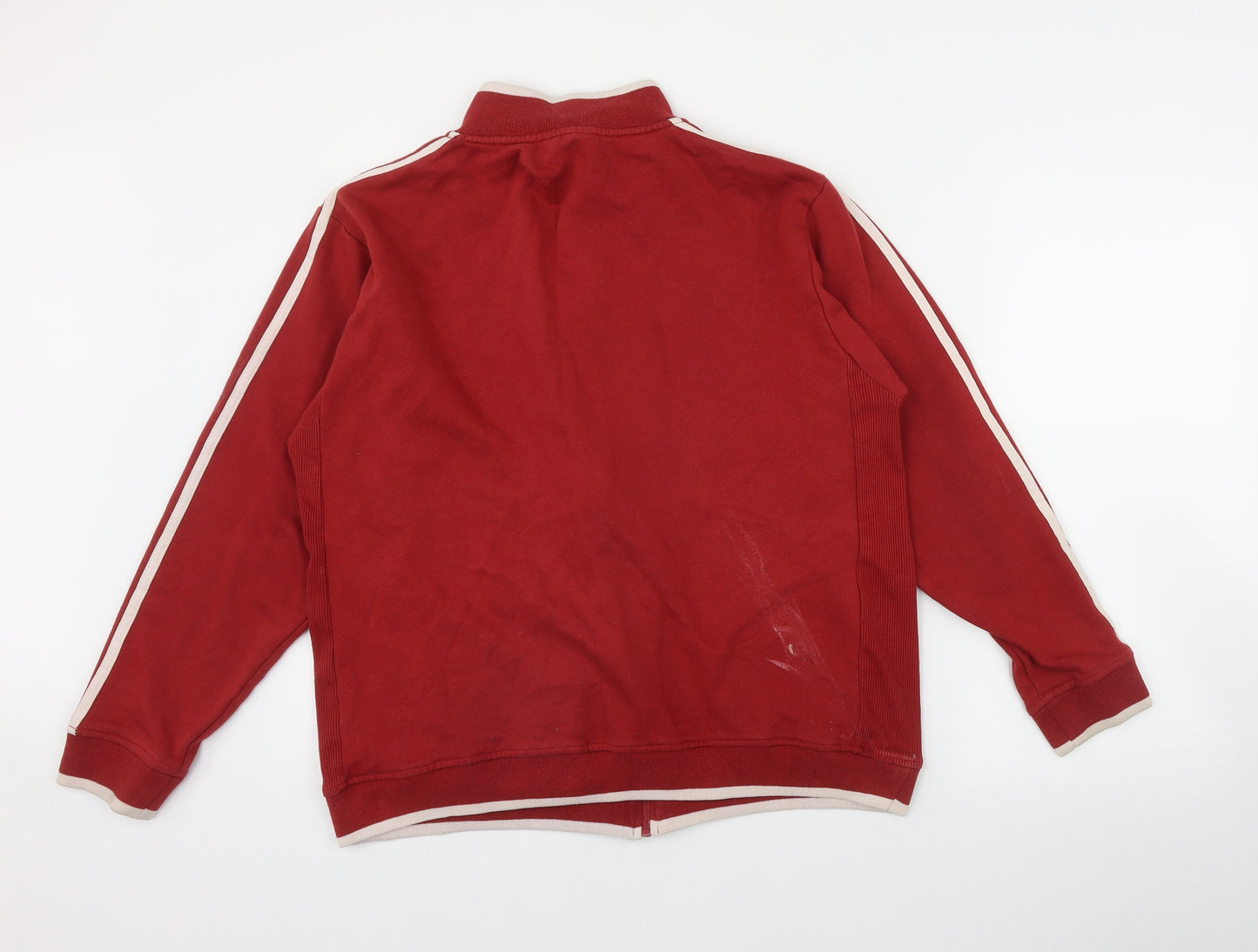 BHS Womens Red  Cotton Full Zip Sweatshirt Size L  Zip - 'Authentics'