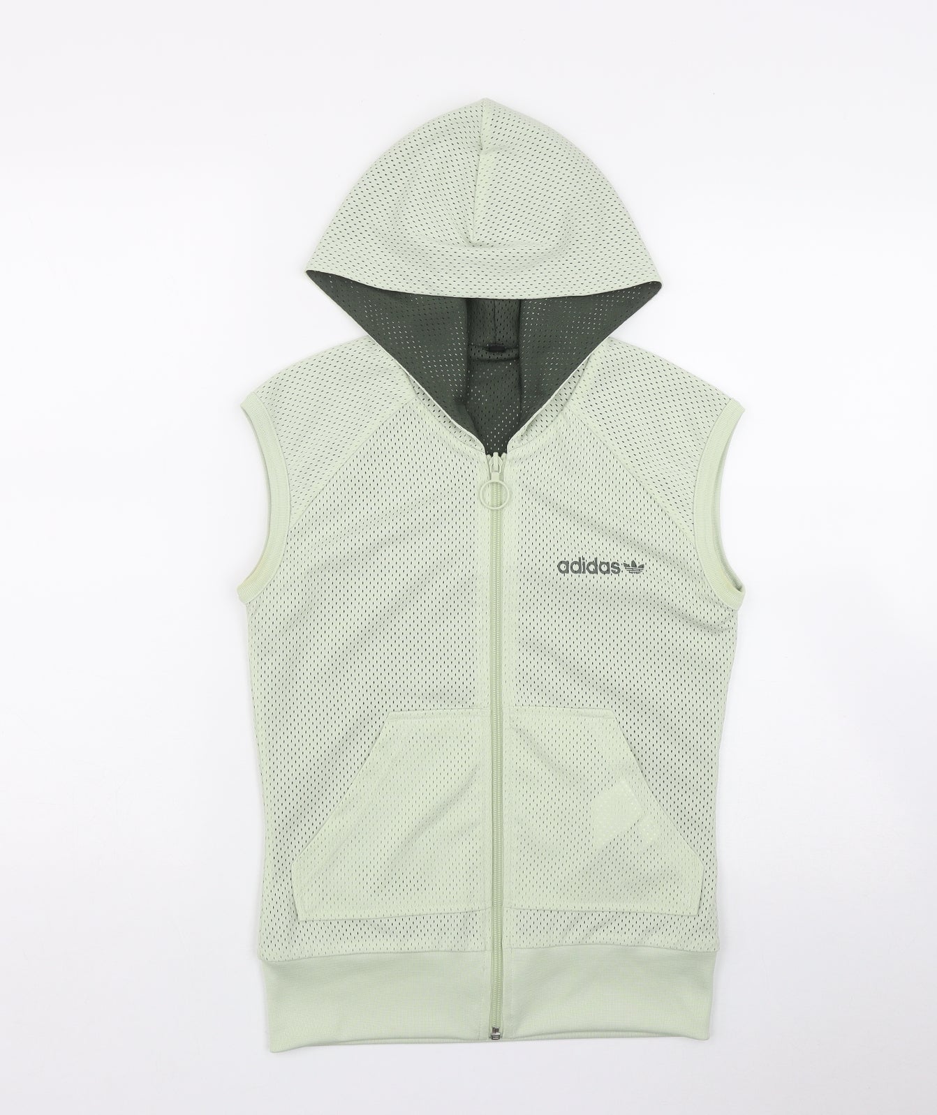 adidas Womens Green   Jacket Waistcoat Size 8  Zip