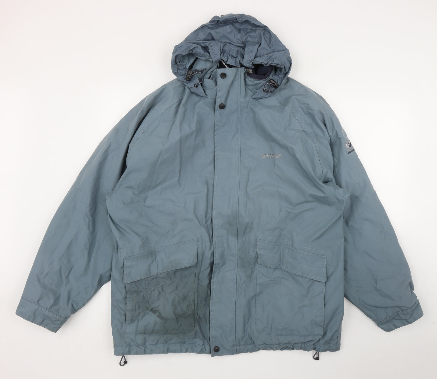 Regatta Mens Blue   Rain Coat Jacket Size XL  Zip
