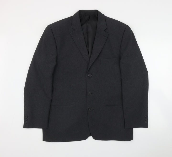 George Mens Grey Polyester Jacket Suit Jacket Size 40