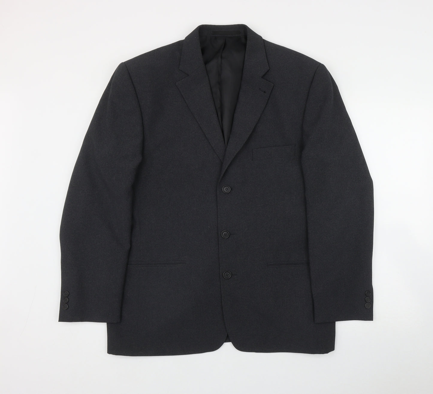 George Mens Grey  Polyester Jacket Suit Jacket Size 40