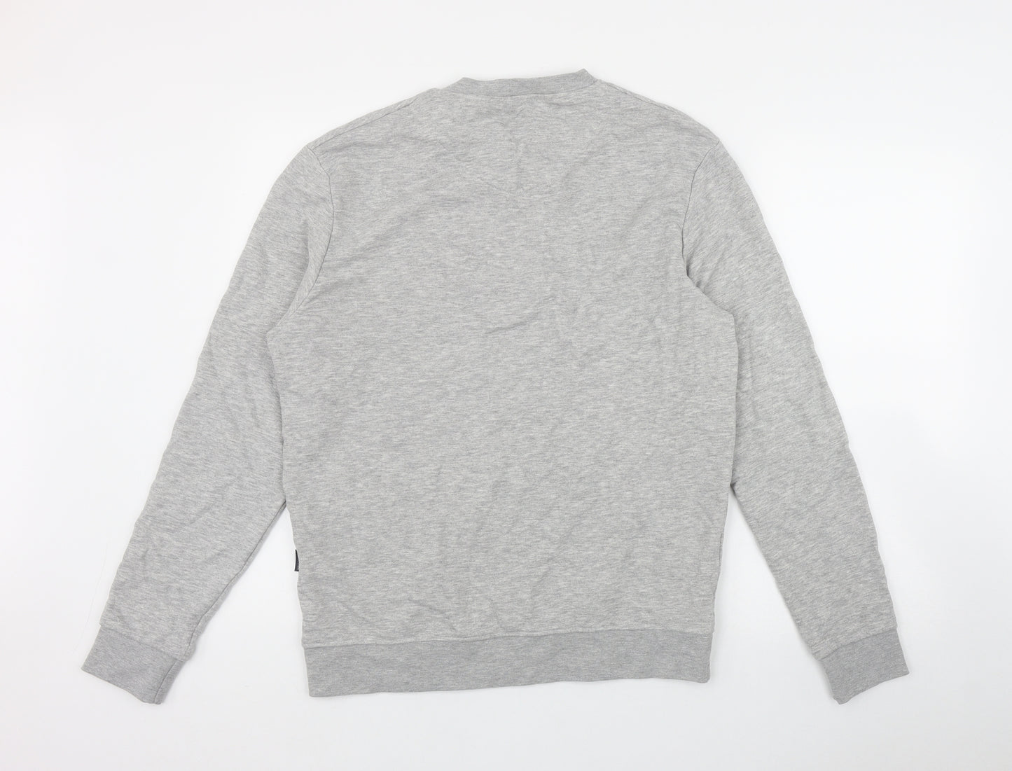 Aquascutum Mens Grey  Cotton Pullover Sweatshirt Size L