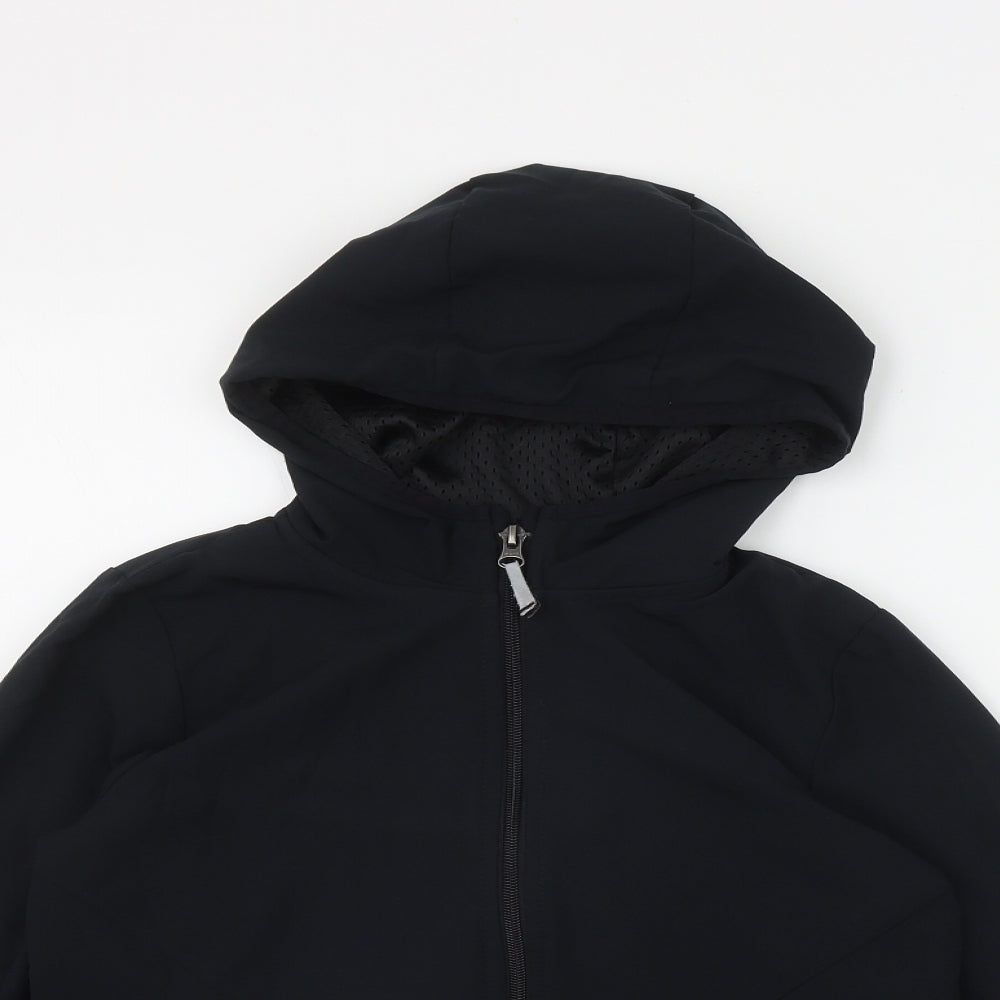 F&F Boys Black  Polyester Full Zip Hoodie Size 9-10 Years  Zip