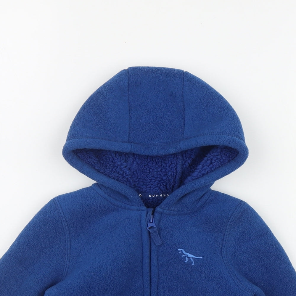 Nutmeg Boys Blue  Polyester Full Zip Jumper Size 18-24 Months  Zip