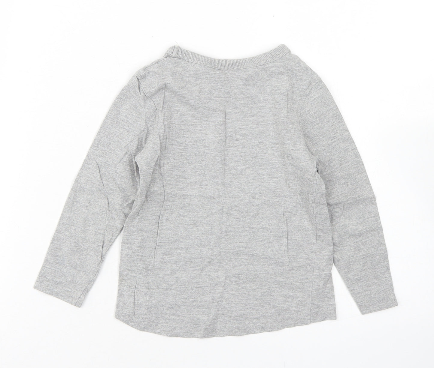 George Boys Grey  Cotton Basic T-Shirt Size 18-24 Months Crew Neck