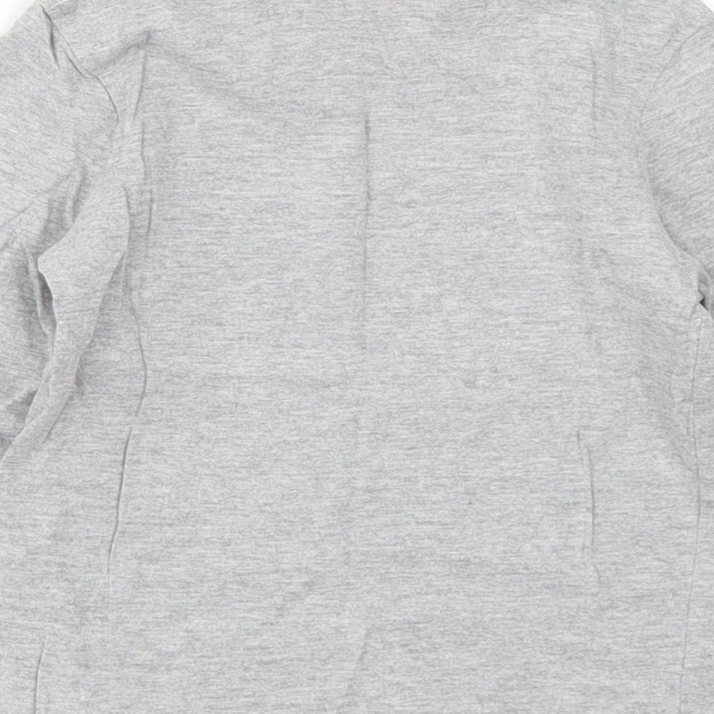 George Boys Grey  Cotton Basic T-Shirt Size 18-24 Months Crew Neck