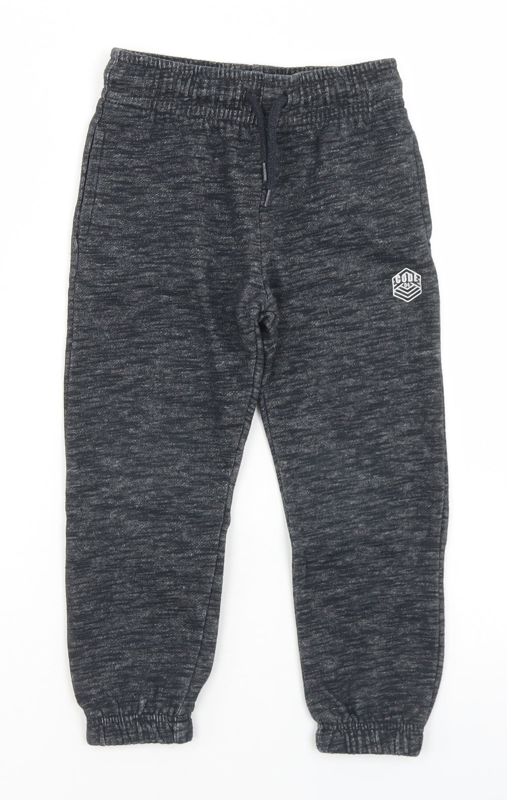 F&F Boys Blue  Cotton Jogger Trousers Size 4-5 Years  Regular Drawstring