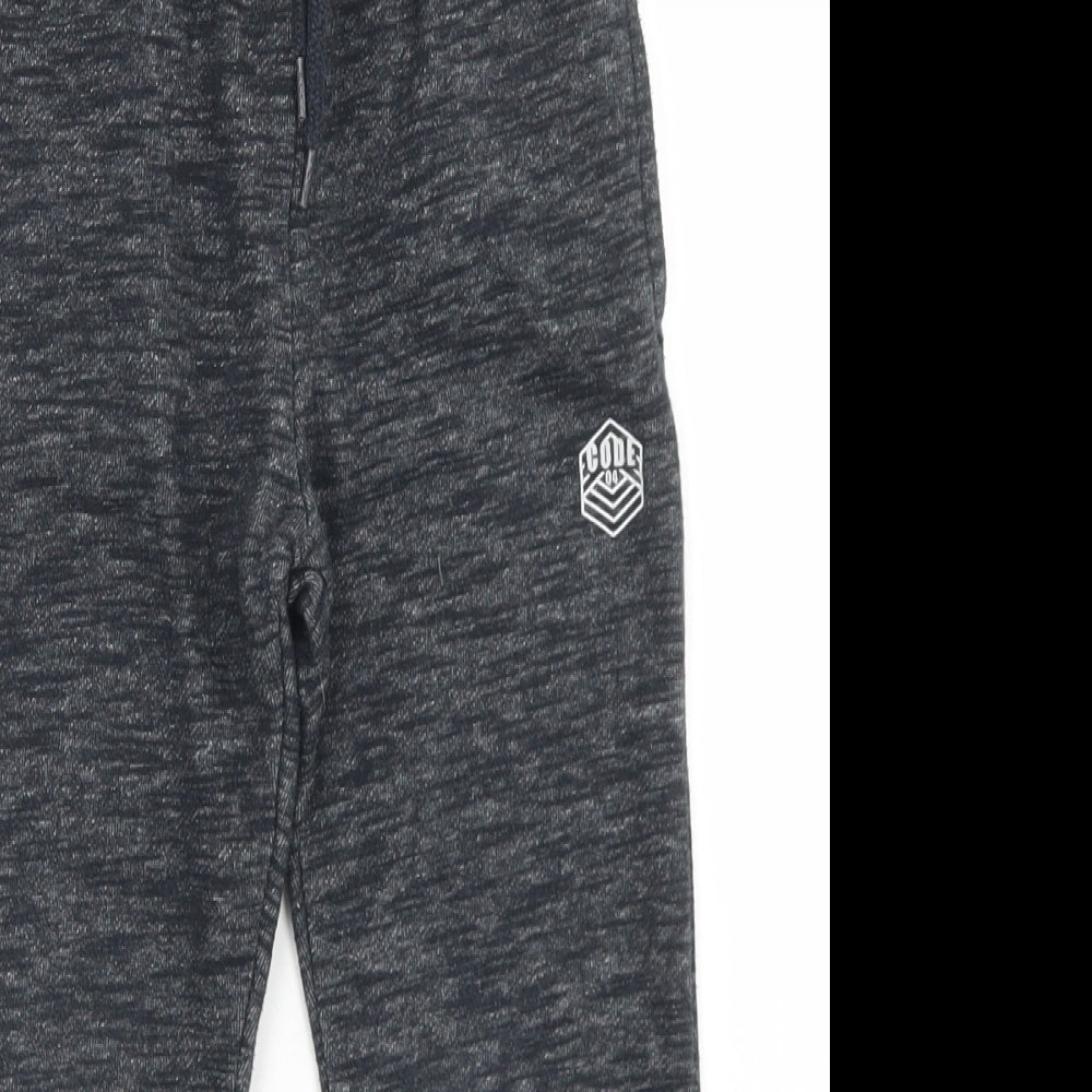 F&F Boys Blue  Cotton Jogger Trousers Size 4-5 Years  Regular Drawstring