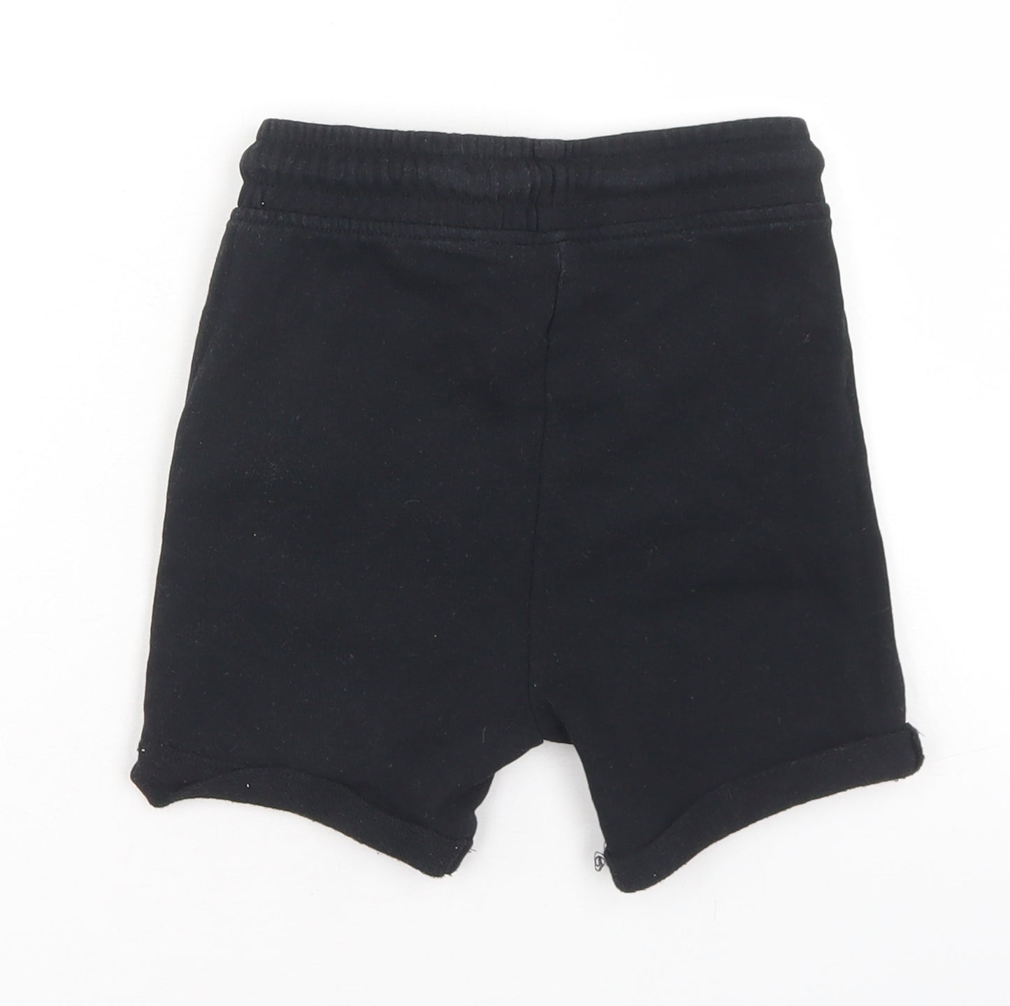 George Boys Black  Cotton Sweat Shorts Size 3-4 Years  Regular Drawstring